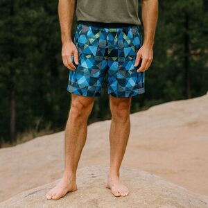 NWT Prana Blue Vortex Dune Mojo Pattern Shorts  Mens Size XXL